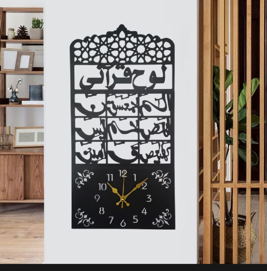 Bismilah Clock, And Butterfly Shelf,Wooden Wall Clock-3D Watch DIY Design Decoration Birds Numeral Quartz For Home Décor Living Room And Offices And For Gifts