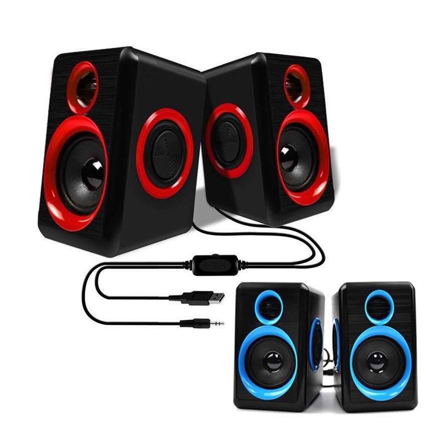FT-165/2031 New Prime USB Multimedia Speaker for Laptop, Compact Home Theater System, 2.0 Channel Sound with Volume Control, Plug and Play, EU Plug