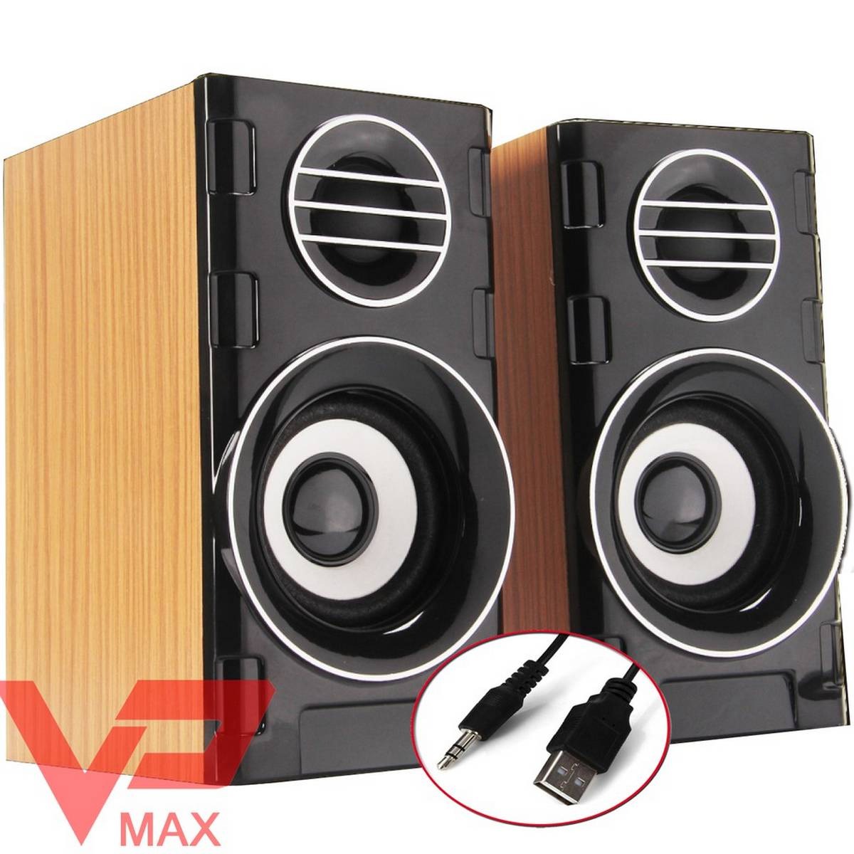 FT-165/2031 New Prime USB Multimedia Speaker for Laptop, Compact Home Theater System, 2.0 Channel Sound with Volume Control, Plug and Play, EU Plug