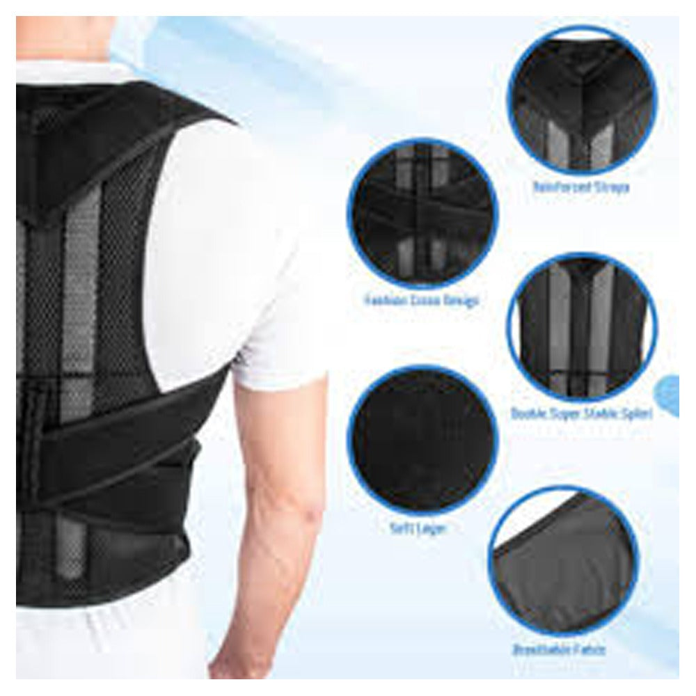 Adjustable Magnetic Posture Corrector Back Brace Support Belts for Upper Back Pain Relief