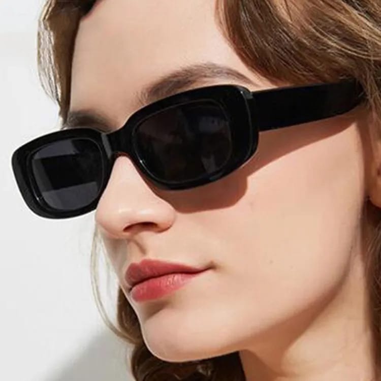 Classic Rectangle Frame Vintage Small Square Sunglasses For Men and Women Stylish UV Protection Eyewear